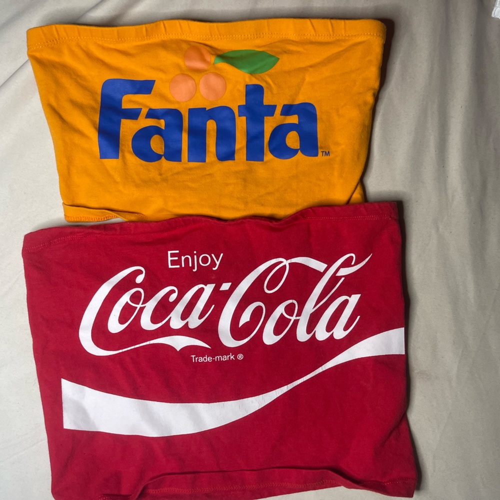 Soda brand shirts. Coca Cola Fanta Pepsi